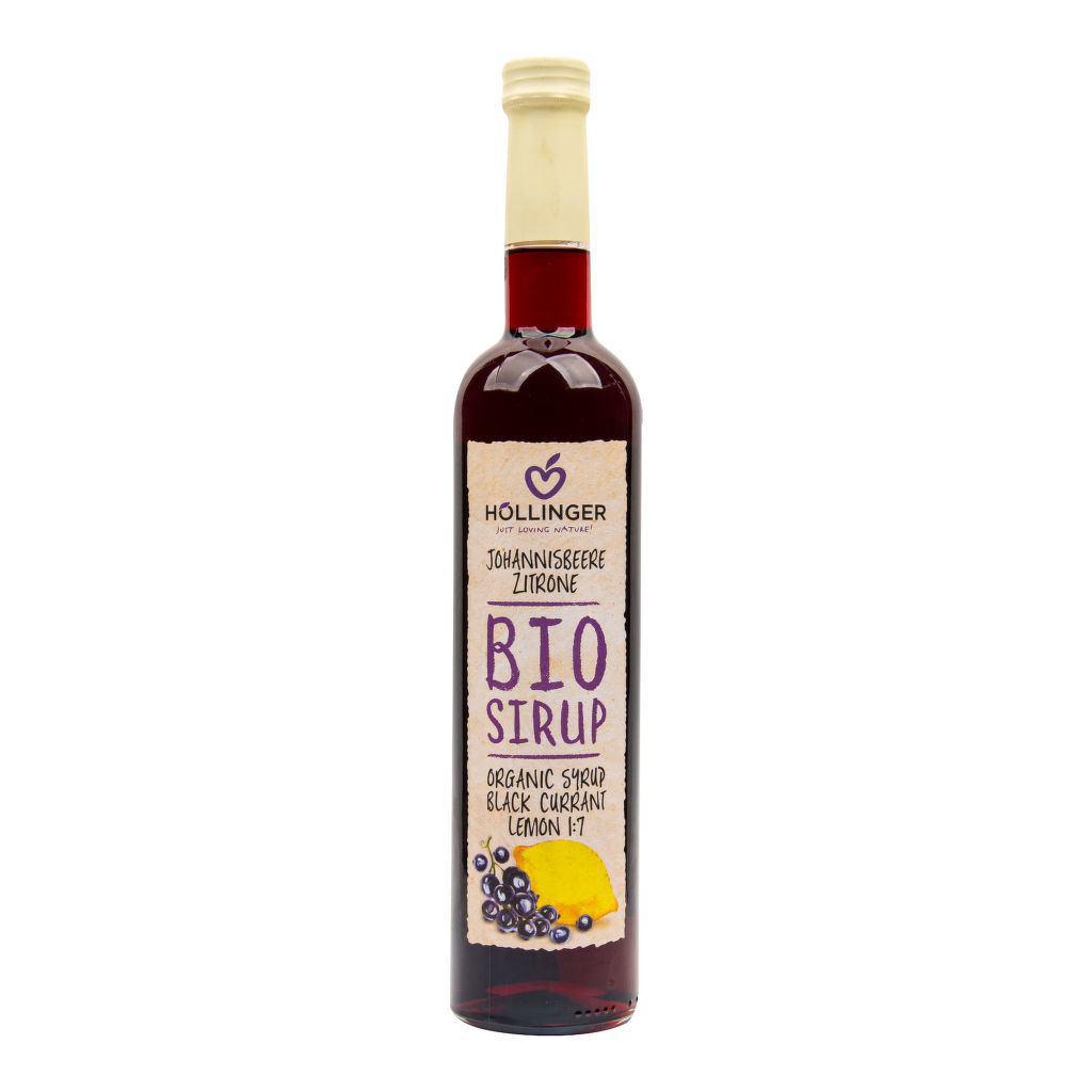 BIO sirup černý rybíz s citronem 500 ml Hollinger 